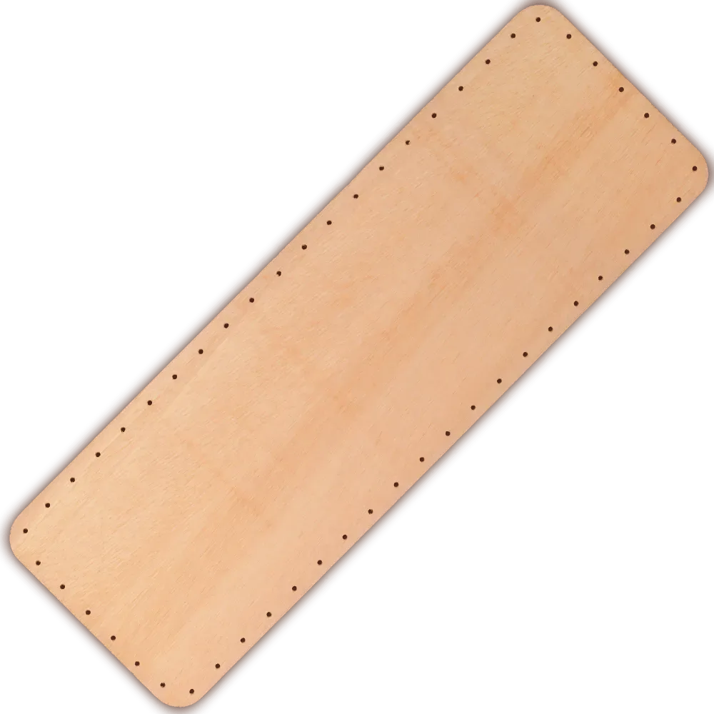 Korbflechtboden Baguetteboden Flechtboden rechteckig 16 x 49 cm Sperrholz