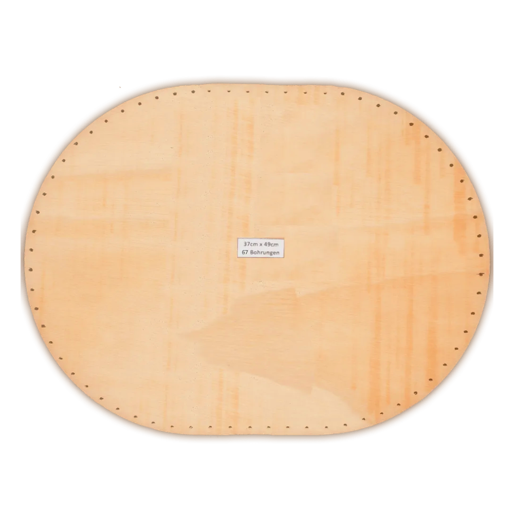 Korbflechtboden Korbboden Flechtboden oval gelocht 37 x 49 cm Sperrholz
