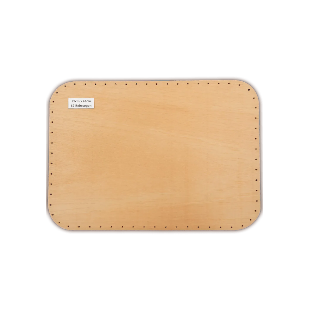 Korbflechtboden Korbboden Flechtboden rechteckig gelocht 29 x 41 cm Sperrholz