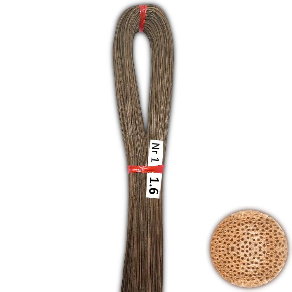 Peddigrohr Flechtmaterial braun geräuchert Nr.1 Ø 1,6mm