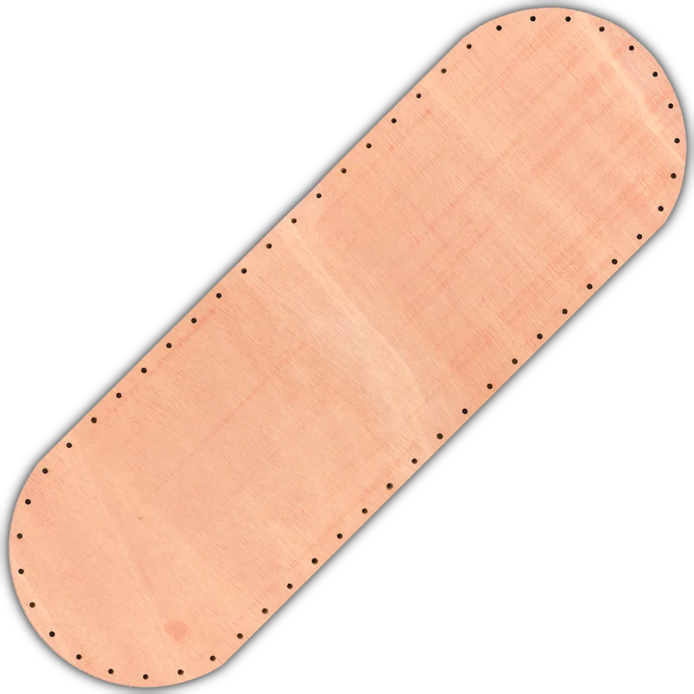 Korbflechtboden Baguetteboden Flechtboden oval länglich 16 x 49 cm Sperrholz