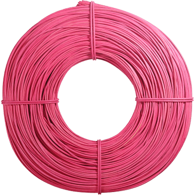 Peddigrohr intensiv gefärbt pink rosa 2,25mm 500g Rolle