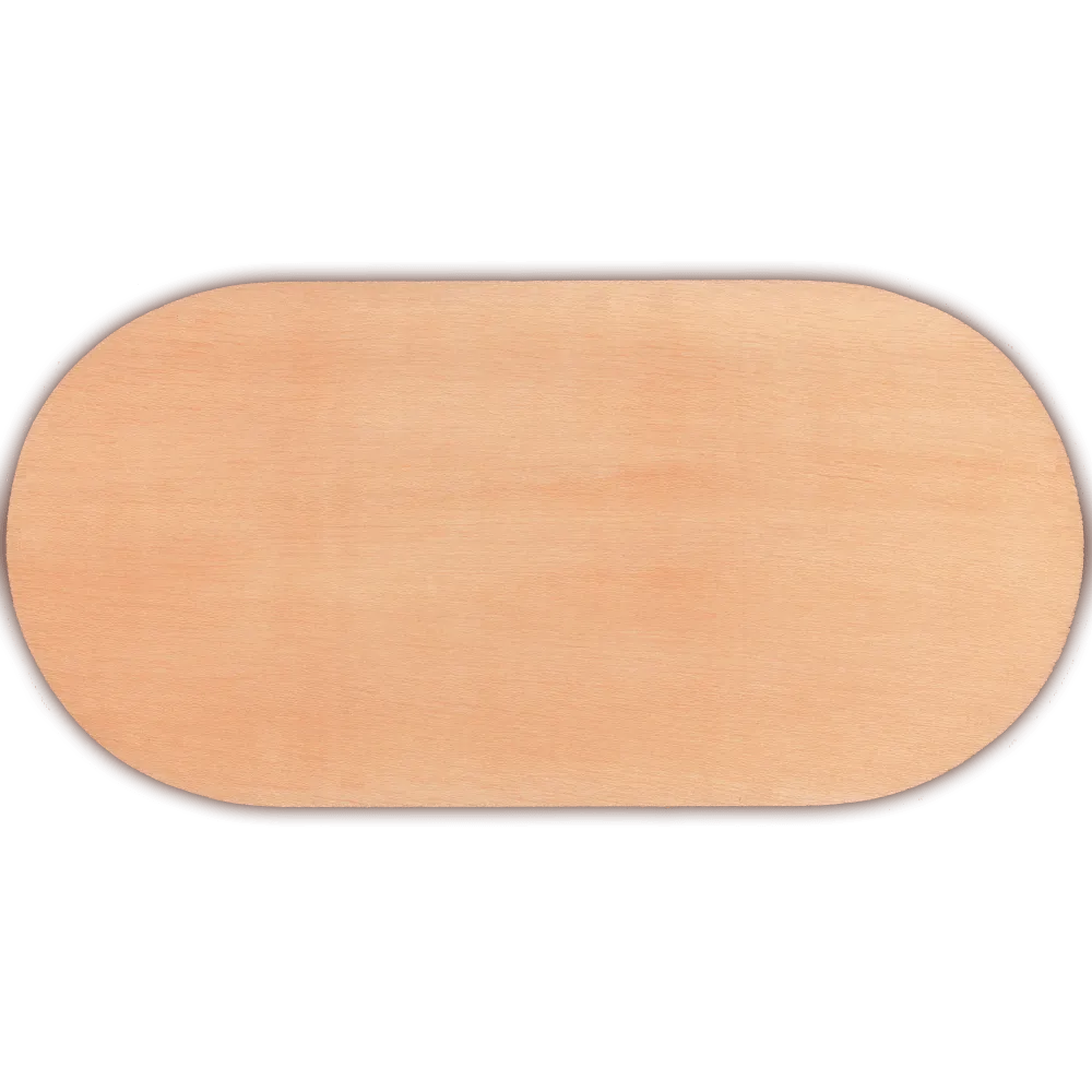 Korbflechtboden Korbboden Flechtboden oval länglich 18 x 36 cm ungebohrt Sperrholz