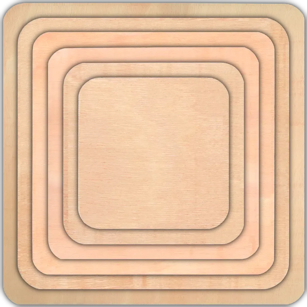 Korbflechtboden massiv Boden zum Korbflechten Sperrholz quadratisch ohne Bohrung