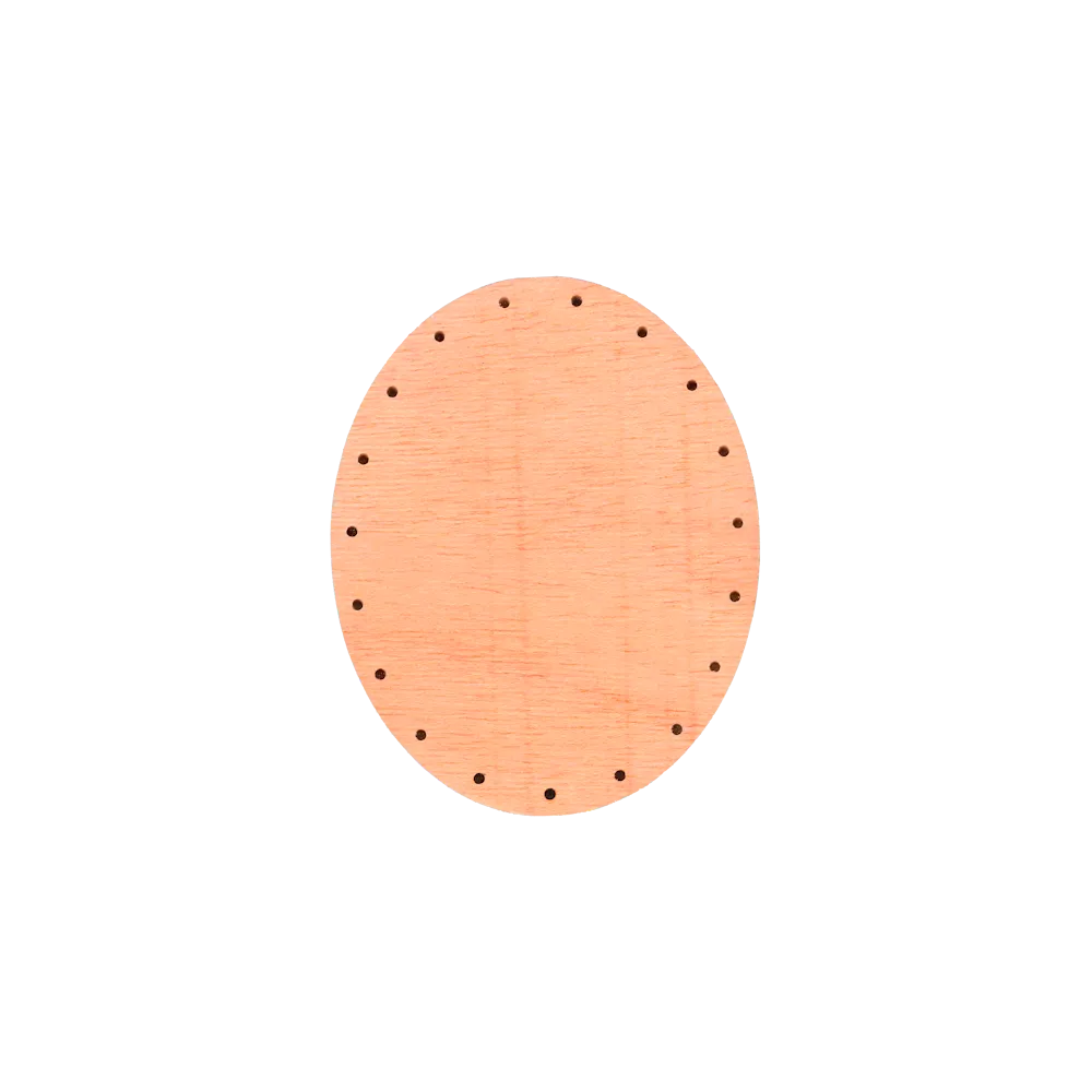 Korbflechtboden Korbboden Flechtboden oval Ellipse gelocht 12 x 15 cm Sperrholz