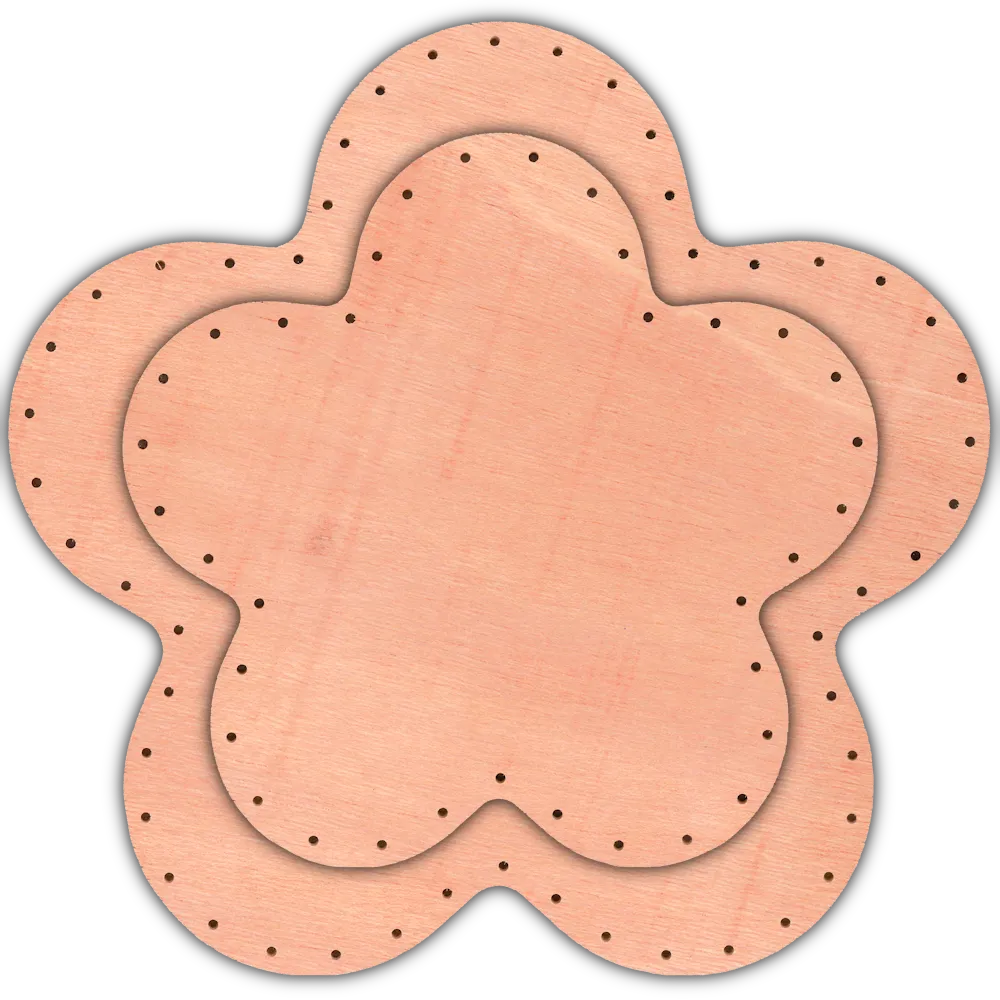 Korbflechtboden Korbboden Flechtboden Blume Blüte gelocht Sortiment