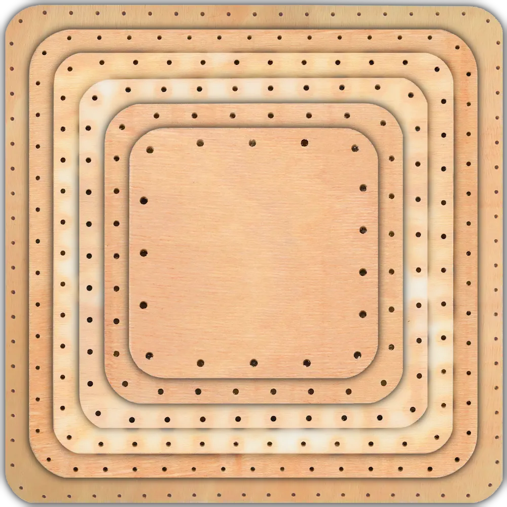Korbflechtboden massiv Boden zum Korbflechten Sperrholz quadratisch