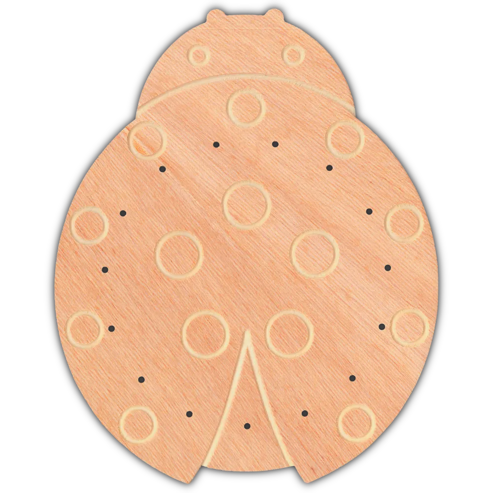 Korbboden Rohform mit Flechtlöchern Vorgefertigter Flechtboden Marienkäfer mit Bohrungen und Perforationslinien