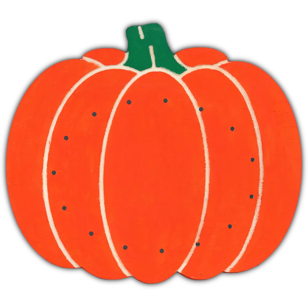 Bemalter Kürbis Flechtboden als Malvorlage