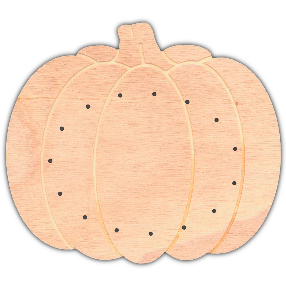 Kürbis Flechtboden aus Holz mit Bohrungen